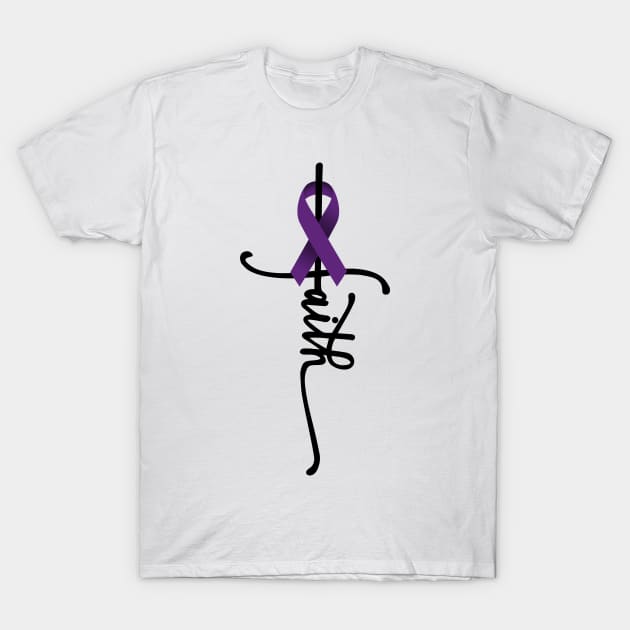 Pancreatic Cancer Faith Pancreatic Cancer Awareness Support Fighting Pancreatic Cancer T-Shirt by CreativeShirt